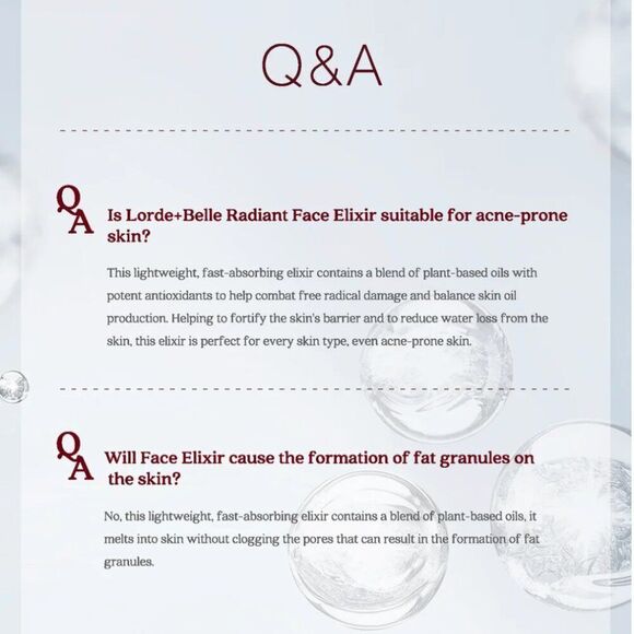 NIB Lorde + Belle RADIANT FACE ELIXER - Light Antioxidant Face Oil - MSRP $69 - Picture 11 of 11